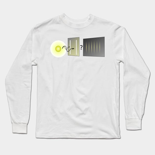 Quantum Mechanics/the nature of light is wave Long Sleeve T-Shirt by hajjidesign